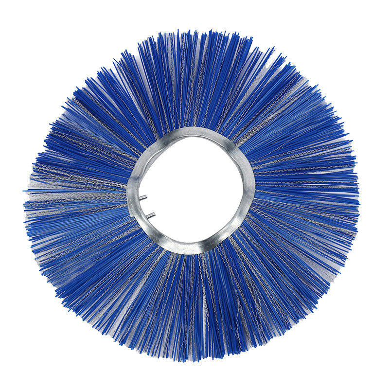 Steel Ring Wafer Brush PP Mixed Steel Wire Bristles Sweeper Broom For Snow Sweeper