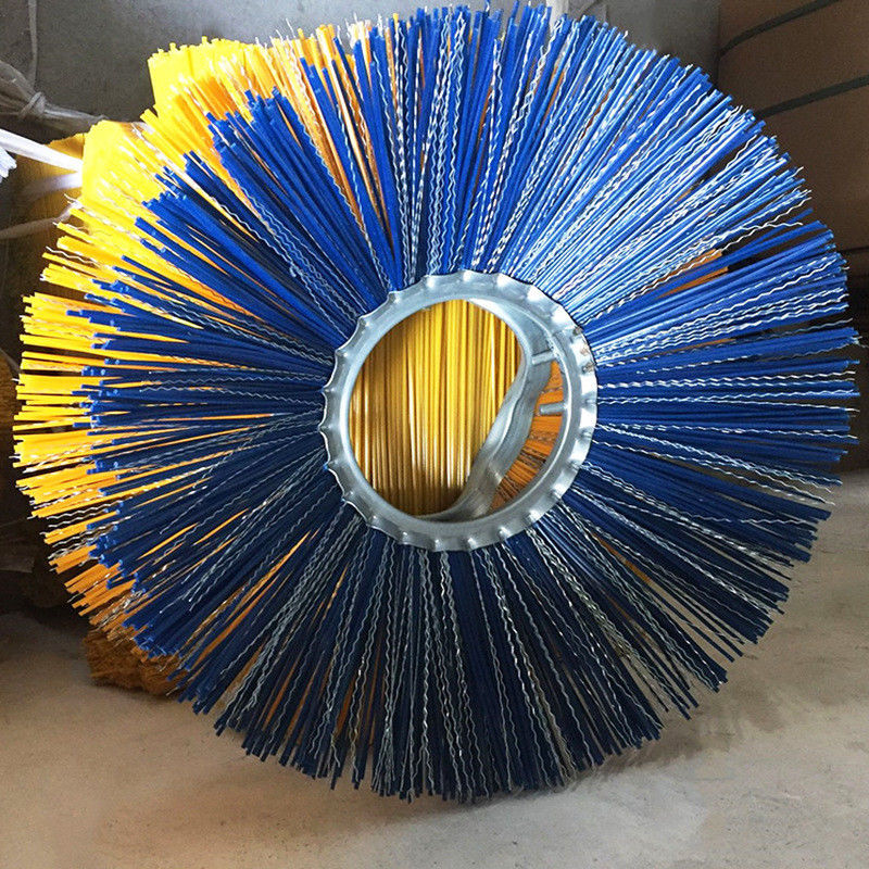 Efficient Street Cleaning Steel Wire PP Sweeper Brushes Rotating Road Snow Sweeping Brush
