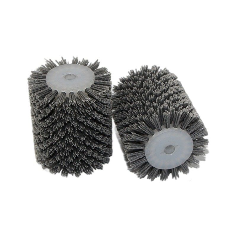 Woodworking Abrasive Wheel Brush Nylon Bristle Roller Ciruclar Brush For Wood Polishing