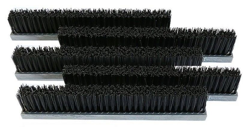 Customized industrial Flat Lath Strip Wire Row Brush Nylon PP Plastic Plate Brush