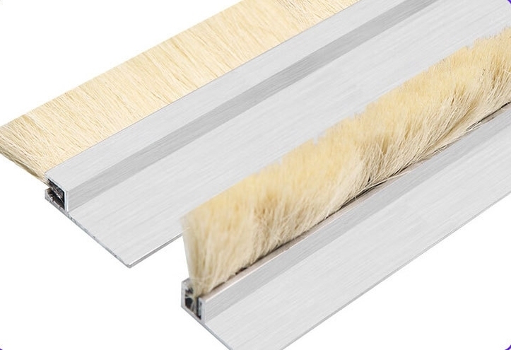 Industrial Custom Strip Brush Wool Bristle Brush Aluminum Alloy Bracket Strip Brush Cleaning Brush Strip